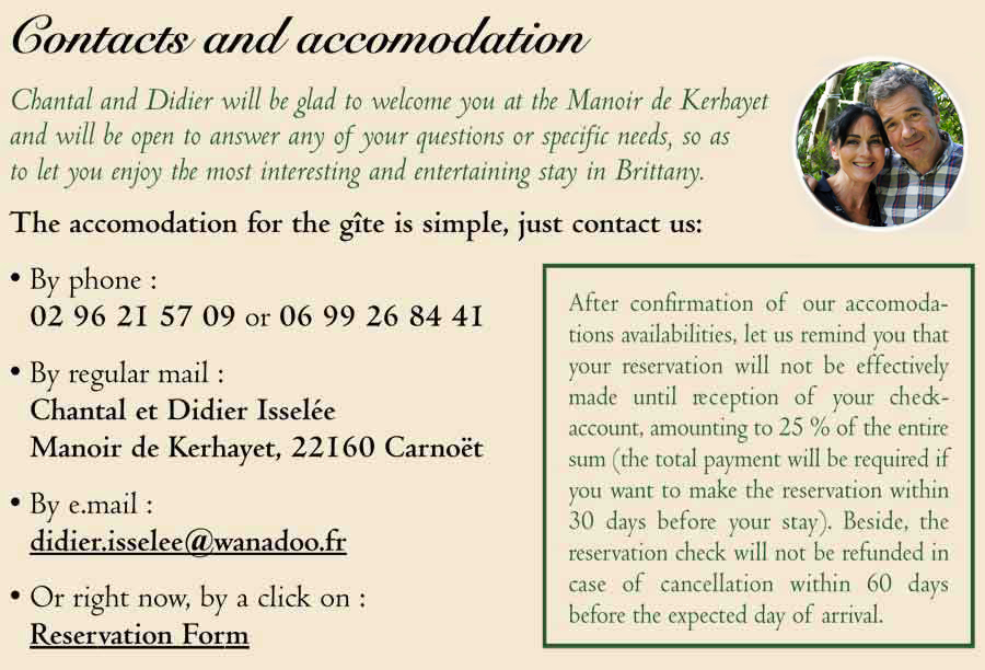 reservation anglais contact
