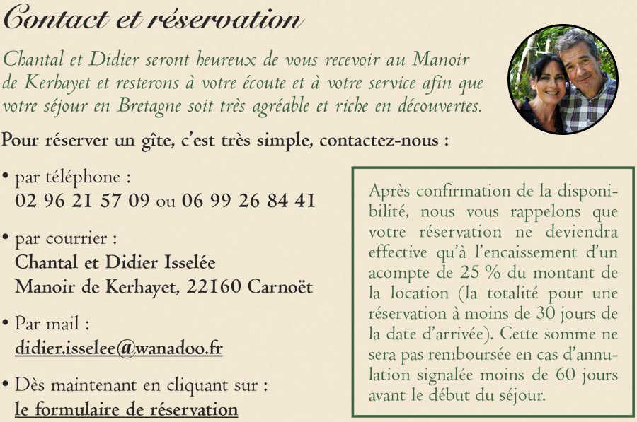 reservation contact francais